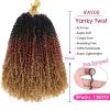 imageNAYOO 14 Inch Yanky Twist Crochet Hair  8 Packs 30 StandsPack Mini Passion Twist with Curly Ends Synthetic PreLooped Crochet Braids Braiding Hair 14 Inch T30OT3027
