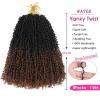 imageNAYOO 14 Inch Yanky Twist Crochet Hair  8 Packs 30 StandsPack Mini Passion Twist with Curly Ends Synthetic PreLooped Crochet Braids Braiding Hair 14 Inch T30T30
