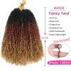 imageNAYOO 14 Inch Yanky Twist Crochet Hair  8 Packs 30 StandsPack Mini Passion Twist with Curly Ends Synthetic PreLooped Crochet Braids Braiding Hair 14 Inch T30OT3027