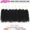 imageNAYOO 14 Inch Yanky Twist Crochet Hair  8 Packs 30 StandsPack Mini Passion Twist with Curly Ends Synthetic PreLooped Crochet Braids Braiding Hair 14 Inch T301B