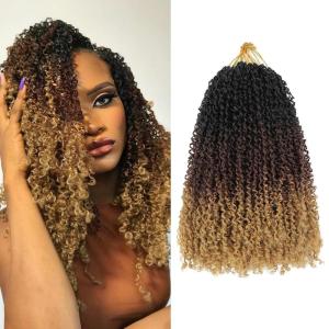 imageNAYOO 14 Inch Yanky Twist Crochet Hair  8 Packs 30 StandsPack Mini Passion Twist with Curly Ends Synthetic PreLooped Crochet Braids Braiding Hair 14 Inch T301B3027