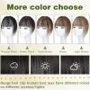 imageNAYOO Bangs Hair Clip 100 Real Human Hair Toppers 3603D Cover Clip in Bangs Hair pieces Wispy Bangs for Women French Bangs for Daily WearMedium BrownBrown