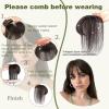 imageNAYOO Bangs Hair Clip 100 Real Human Hair Toppers 3603D Cover Clip in Bangs Hair pieces Wispy Bangs for Women French Bangs for Daily WearMedium BrownBrown