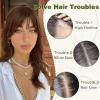 imageNAYOO Bangs Hair Clip 100 Real Human Hair Toppers 3603D Cover Clip in Bangs Hair pieces Wispy Bangs for Women French Bangs for Daily WearMedium BrownMedium Brown