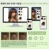 imageNAYOO Bangs Hair Clip Ash Blonde Fake Bangs 100 Real Human Hair Extensions Wispy Bangs for Women Fringe with Temples Hairpieces Curved Bangs for Daily WearMedium Brown