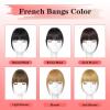 imageNAYOO Bangs Hair Clip Ash Blonde Fake Bangs 100 Real Human Hair Extensions Wispy Bangs for Women Fringe with Temples Hairpieces Curved Bangs for Daily Wearash blonde