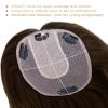 imageNAYOO Wavy Synthetic Clip In Hair Topper for Thinning Hair  20inch Natural Black Adds VolumeAsh Brown Mix Blonde