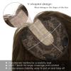 imageNAYOO Wavy Synthetic Clip In Hair Topper for Thinning Hair  20inch Natural Black Adds VolumeAsh Brown Mix Blonde