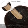 imageNAYOO Wavy Synthetic Clip In Hair Topper for Thinning Hair  20inch Natural Black Adds VolumeDark Brown Mix Light Brown