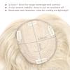 imageNAYOO Wavy Synthetic Clip In Hair Topper for Thinning Hair  20inch Natural Black Adds VolumePlatinum Blonde