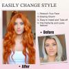 imageNAYOO Long Black Wig for Women  26 Inch Long Black Hair Wigs Natural Looking Black Long Wig Heat Resistant Black Wavy Wigs for Halloween Cosplay CostumeOrange