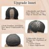 imageNAYOO Long Black Wig for Women  26 Inch Long Black Hair Wigs Natural Looking Black Long Wig Heat Resistant Black Wavy Wigs for Halloween Cosplay CostumeSandy Blonde