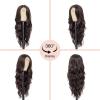 imageNAYOO Long Black Wig for Women  26 Inch Long Black Hair Wigs Natural Looking Black Long Wig Heat Resistant Black Wavy Wigs for Halloween Cosplay CostumeNatural Brown