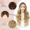 imageNAYOO Long Black Wig for Women  26 Inch Long Black Hair Wigs Natural Looking Black Long Wig Heat Resistant Black Wavy Wigs for Halloween Cosplay CostumeOmber Blonde