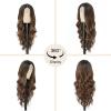 imageNAYOO Long Black Wig for Women  26 Inch Long Black Hair Wigs Natural Looking Black Long Wig Heat Resistant Black Wavy Wigs for Halloween Cosplay CostumeBrown Ombre