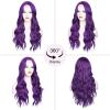 imageNAYOO Long Black Wig for Women  26 Inch Long Black Hair Wigs Natural Looking Black Long Wig Heat Resistant Black Wavy Wigs for Halloween Cosplay CostumeDark Purple