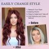 imageNAYOO Long Black Wig for Women  26 Inch Long Black Hair Wigs Natural Looking Black Long Wig Heat Resistant Black Wavy Wigs for Halloween Cosplay CostumeWine Red