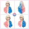 imageNAYOO Long Black Wig for Women  26 Inch Long Black Hair Wigs Natural Looking Black Long Wig Heat Resistant Black Wavy Wigs for Halloween Cosplay CostumePinkBlue