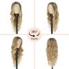 imageNAYOO Long Black Wig for Women  26 Inch Long Black Hair Wigs Natural Looking Black Long Wig Heat Resistant Black Wavy Wigs for Halloween Cosplay CostumeOmber Blonde