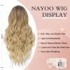 imageNAYOO Long Black Wig for Women  26 Inch Long Black Hair Wigs Natural Looking Black Long Wig Heat Resistant Black Wavy Wigs for Halloween Cosplay CostumeOmber Blonde