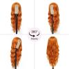 imageNAYOO Long Black Wig for Women  26 Inch Long Black Hair Wigs Natural Looking Black Long Wig Heat Resistant Black Wavy Wigs for Halloween Cosplay CostumeOrange
