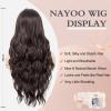 imageNAYOO Long Black Wig for Women  26 Inch Long Black Hair Wigs Natural Looking Black Long Wig Heat Resistant Black Wavy Wigs for Halloween Cosplay CostumeNatural Brown