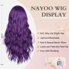 imageNAYOO Long Black Wig for Women  26 Inch Long Black Hair Wigs Natural Looking Black Long Wig Heat Resistant Black Wavy Wigs for Halloween Cosplay CostumeDark Purple