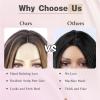 imageNAYOO Long Black Wig for Women  26 Inch Long Black Hair Wigs Natural Looking Black Long Wig Heat Resistant Black Wavy Wigs for Halloween Cosplay CostumeLight Brown Hair With Balayage Highlights