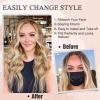 imageNAYOO Long Black Wig for Women  26 Inch Long Black Hair Wigs Natural Looking Black Long Wig Heat Resistant Black Wavy Wigs for Halloween Cosplay CostumeOmber Blonde