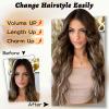 imageNAYOO Dirty Blonde Wave Wig with Bangs Heat Resistant Long Wavy Synthetic Hair for Women for Daily Use Party Halloween Dirty Blonde24InchBrown to Blonde