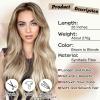 imageNAYOO Dirty Blonde Wave Wig with Bangs Heat Resistant Long Wavy Synthetic Hair for Women for Daily Use Party Halloween Dirty Blonde24InchBrown to Blonde