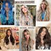 imageNAYOO Dirty Blonde Wave Wig with Bangs Heat Resistant Long Wavy Synthetic Hair for Women for Daily Use Party Halloween Dirty Blonde24InchDark Brown Mixed Highlight