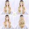 imageNAYOO Dirty Blonde Wave Wig with Bangs Heat Resistant Long Wavy Synthetic Hair for Women for Daily Use Party Halloween Dirty Blonde24InchDirty Blonde