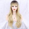 imageNAYOO Dirty Blonde Wave Wig with Bangs Heat Resistant Long Wavy Synthetic Hair for Women for Daily Use Party Halloween Dirty Blonde24InchDirty Blonde