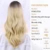 imageNAYOO Dirty Blonde Wave Wig with Bangs Heat Resistant Long Wavy Synthetic Hair for Women for Daily Use Party Halloween Dirty Blonde24InchDirty Blonde