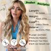 imageNAYOO Dirty Blonde Wave Wig with Bangs Heat Resistant Long Wavy Synthetic Hair for Women for Daily Use Party Halloween Dirty Blonde24InchOmbre Blonde