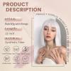 imageNAYOO White Bob Wig with Bangs 12 Inch Super Soft Cosplay Wig Straight Bob for Daily Party Halloween