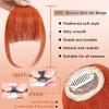 imageNAYOO Bangs Hair Clip  Moca Brown Fake Bangs 100 Real Human Hair Extensions Wispy Bangs for Women Fringe with Temples Hairpieces Curved Bangs for Daily WearCopper Red