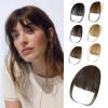 imageNAYOO Bangs Hair Clip  Moca Brown Fake Bangs 100 Real Human Hair Extensions Wispy Bangs for Women Fringe with Temples Hairpieces Curved Bangs for Daily Wear2 darkest brown