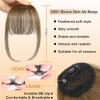 imageNAYOO Bangs Hair Clip  Moca Brown Fake Bangs 100 Real Human Hair Extensions Wispy Bangs for Women Fringe with Temples Hairpieces Curved Bangs for Daily WearMoca Brown