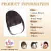imageNAYOO Bangs Hair Clip  Moca Brown Fake Bangs 100 Real Human Hair Extensions Wispy Bangs for Women Fringe with Temples Hairpieces Curved Bangs for Daily Wear2 darkest brown