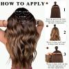 imageNAYOO Chocolate Brown Clip in Long Wavy Hair Extensions for Women 4PCS Curly Synthetic Thick Hairpieces with Fiber Double Weft Hair Full Head20 inch Chocolate Brown