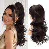 image:imageNAYOO Claw Clip Ponytail Extension Blonde 18 Long Wavy Ponytail Clip in Hair Extensions for Women Curly Natural Layered Pony Tails for Short Thin Hair Synthetic HairpieceBlondeBlack Brown