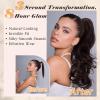 image:imageNAYOO Claw Clip Ponytail Extension Blonde 18 Long Wavy Ponytail Clip in Hair Extensions for Women Curly Natural Layered Pony Tails for Short Thin Hair Synthetic HairpieceBlondeBeige Blonde to Platinum Blonde Highlight