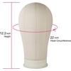 image:imageNAYOO 2124 inch Canvas Block Head Wig Head Stand for Making Wigs Display Styling Mannequin Head Set With Mount Hole 22inch  Light brown22inch  Light brown