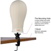 image:imageNAYOO 2124 inch Canvas Block Head Wig Head Stand for Making Wigs Display Styling Mannequin Head Set With Mount Hole 22inch  Light brown22inch  Light brown