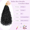 image:imageGoddess Box Braids Crochet Hair12 Inch Boho Crochet Hair for Women 8PK Pre Looped Boho Crochet Braids with Curly Ends1B30271B