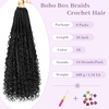image:imageGoddess Box Braids Crochet Hair12 Inch Boho Crochet Hair for Women 8PK Pre Looped Boho Crochet Braids with Curly Ends1B30271B
