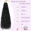 image:imageGoddess Box Braids Crochet Hair12 Inch Boho Crochet Hair for Women 8PK Pre Looped Boho Crochet Braids with Curly Ends1B30271B