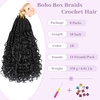 image:imageGoddess Box Braids Crochet Hair12 Inch Boho Crochet Hair for Women 8PK Pre Looped Boho Crochet Braids with Curly Ends1B30271B